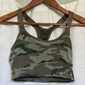 New Balance Women's Olive Camo Sports Bra